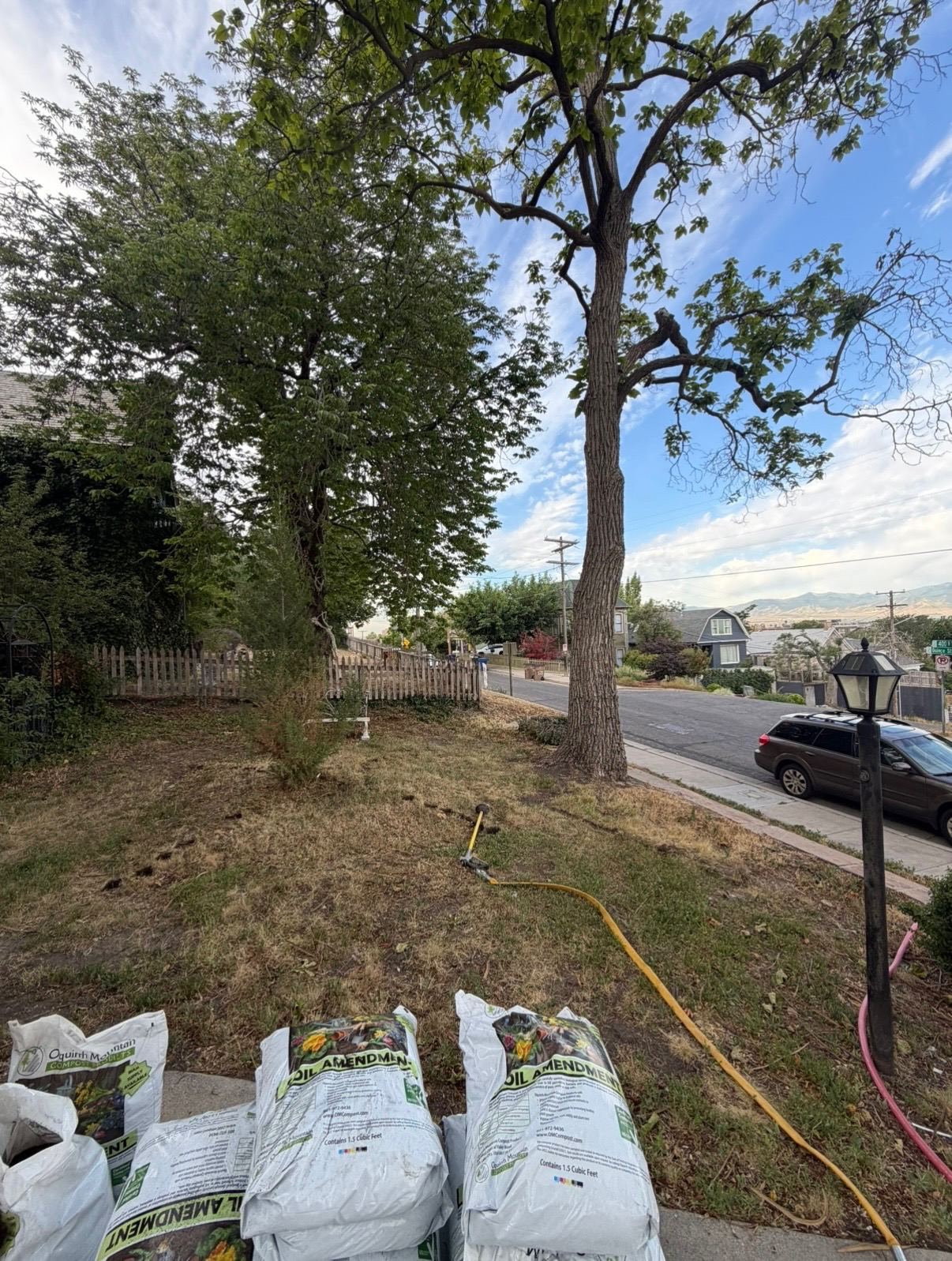 Soil amendment and tree fertilization in Utah